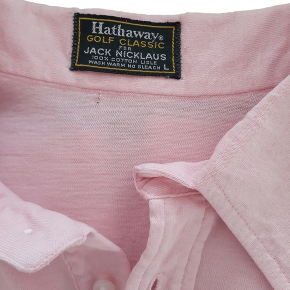 Hathaway Golf Classic x Jack Nicklaus Men's Golf Shirt Pink Size Large - Picture 4 of 6